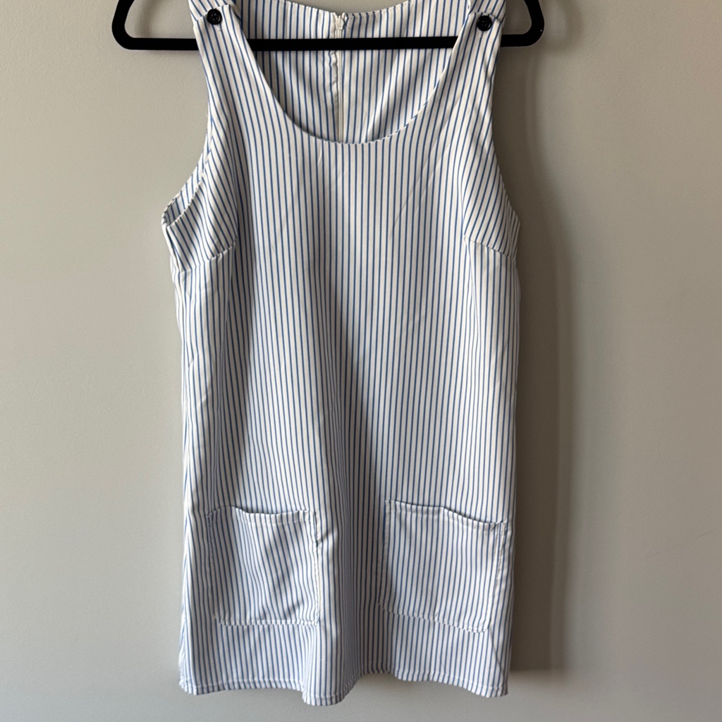 Striped Sleeveless Jumper Dress